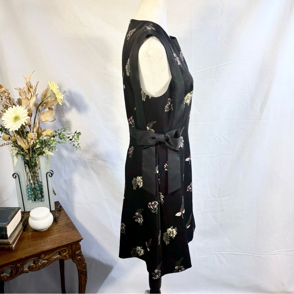 Ted Baker Lalima Pirouette Floral Side Bow Dress Black Sz 2 US 6🧡 - Picture 7 of 10
